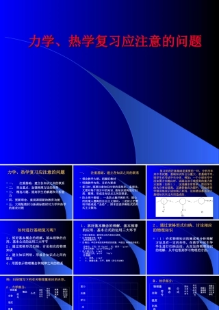 力学、热学复习应注意的问题(PPt课件2 课件