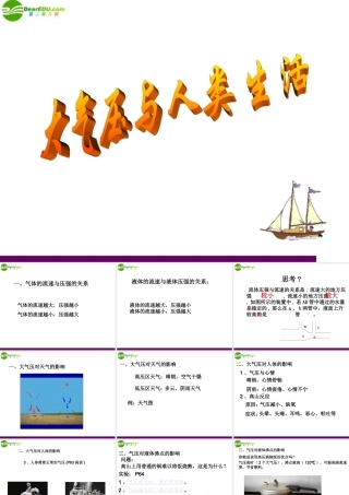 八年级科学上册 第2章第4节 大气压与人类生活(第一课时)浙教版 课件