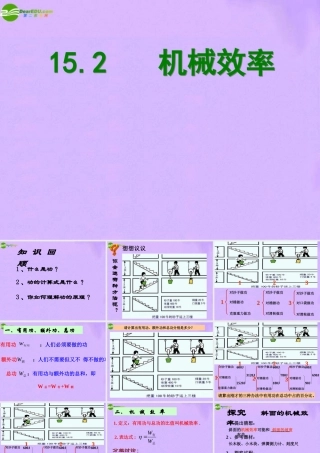 九年级物理 十五章第二节机械效率课件 人教新课标版 课件