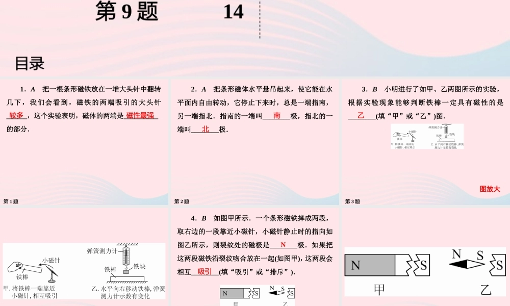 九年级物理下册 第16章 电磁转换作业14课件 苏科版 课件