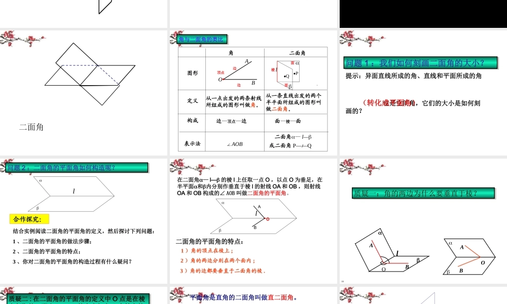 广东惠州市高一数学(平面与平面垂直的判定)课件