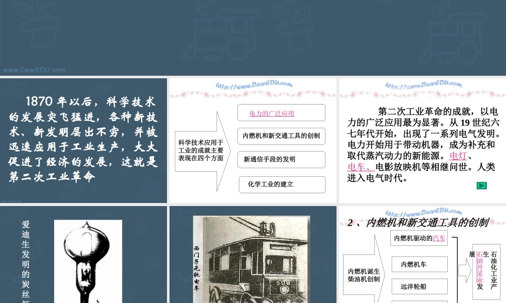 初三历史第二次工业革命[原创]人教版 课件