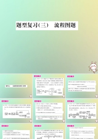中考化学复习 题型复习(三)流程图 题型之一 金属资源的回收和利用课件