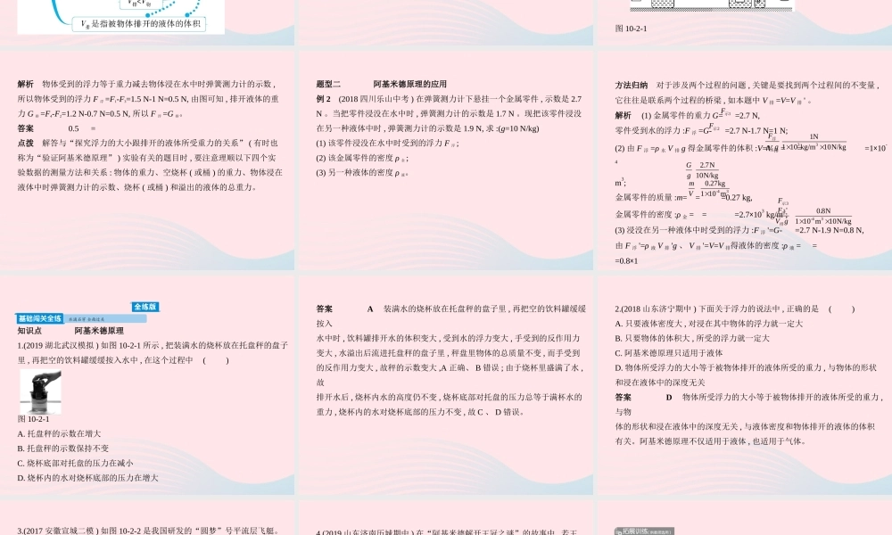 八年级物理下册 第十章 第2节 阿基米德原理课件 (新版)新人教版 课件