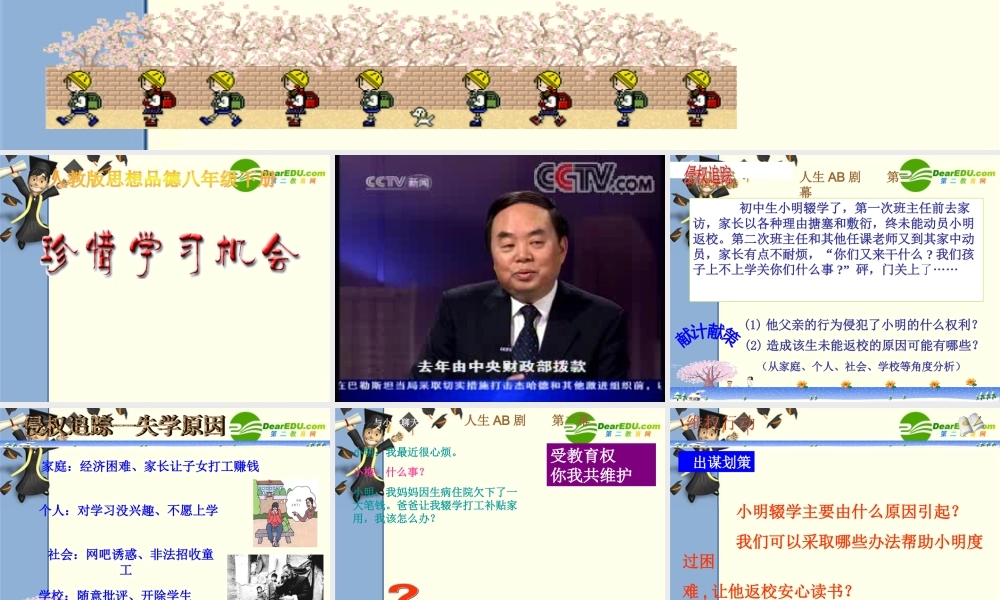 八年级政治下册第六课珍惜学习机会课件人教版 课件