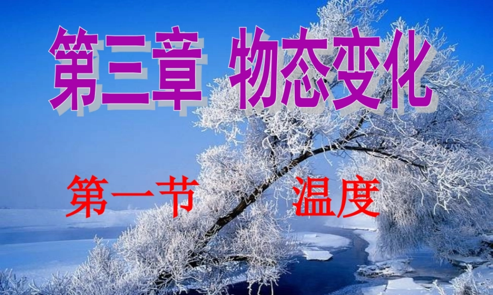 中学八年级物理上册 3.1 温度课件2 (新版)新人教版 课件