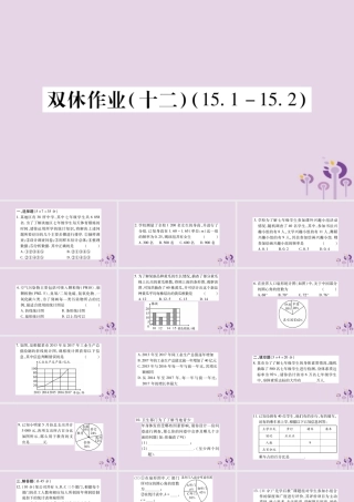 八年级数学上册 双休作业(十二)课件 (新版)华东师大版 课件