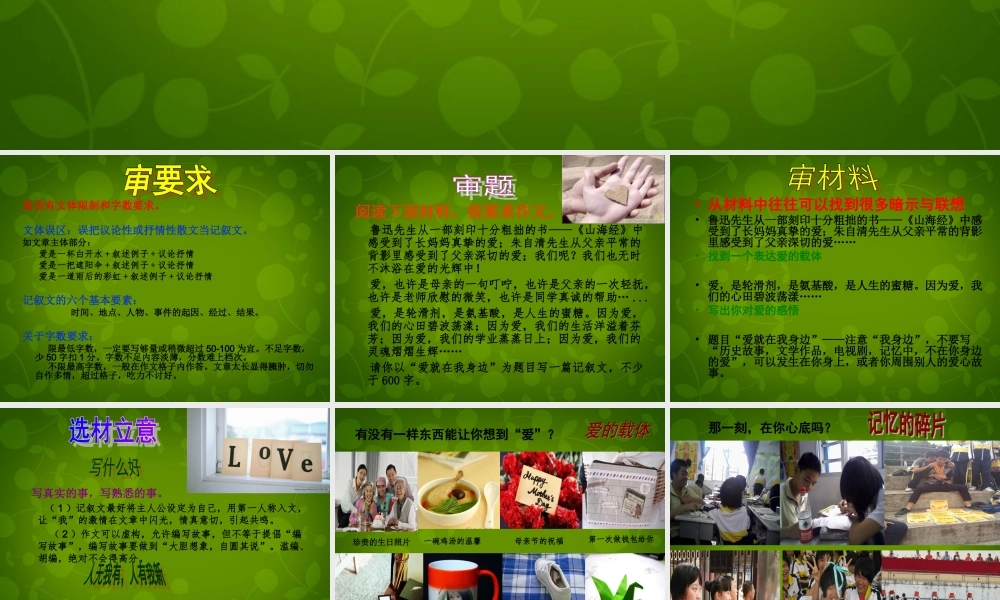 八年级语文上册 作文 爱就在身边复习课件 新人教版 课件