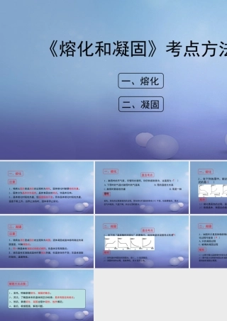 八年级物理上册 2.3 熔化和凝固考点方法素材 (新版)苏科版 素材