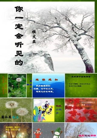 八年级语文上册 第四单元 你一定会听见的课件 新人教版 课件