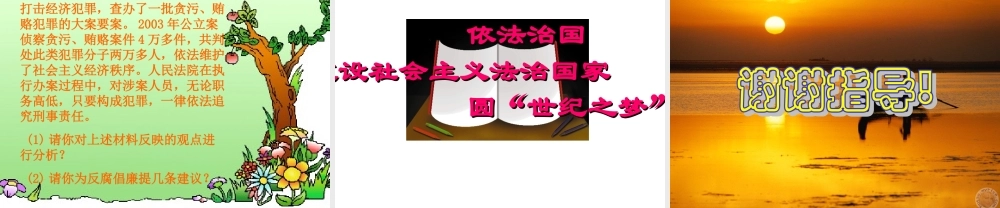 八年级政治 走依法治国之路课件 鲁教版 课件