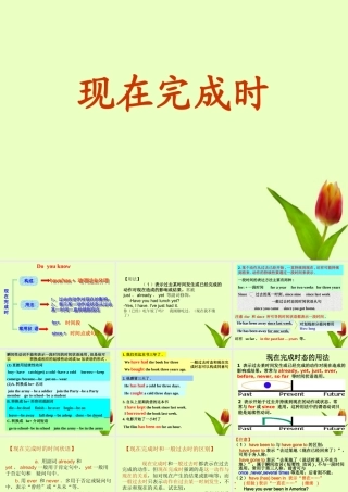 八年级英语上册 现在完成时课件 人教新目标版 课件