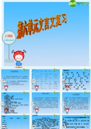 八年级语文上册 第六单元文言文复习课件 人教新课标版 课件
