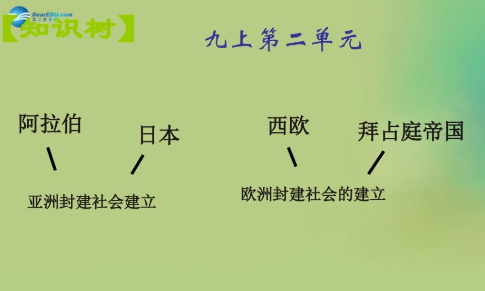 中考历史一轮复习 九上 第二单元 亚洲和欧洲的封建社会课件 新人教版 课件