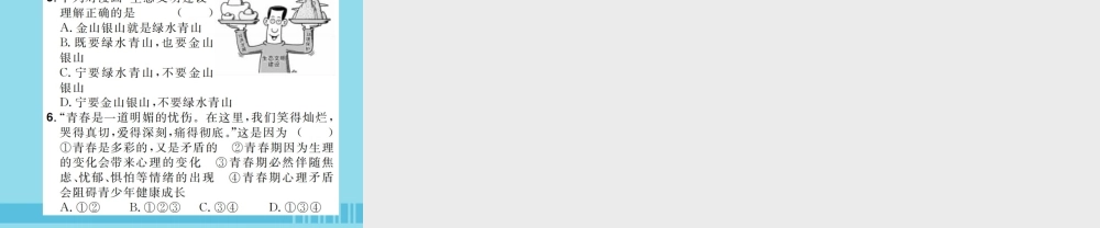 山东省滨州市中考道德与法治复习 第三部分 题型一 选择题课件