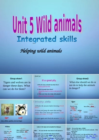 八年级英语上册 Unit 5 Wild animals Integrated skills课件 (新版)牛津版 课件