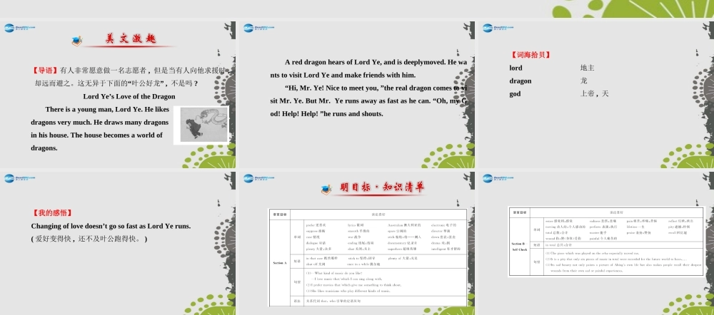 九年级英语全册 Unit 9 I like music that I can dance to课件 (新版)人教新目标版 课件