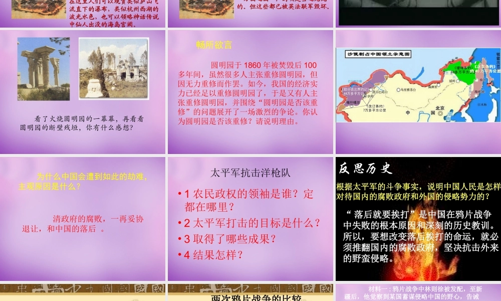 八年级历史上册 2 第二次鸦片战争期间列强侵华罪行课件 新人教版 课件