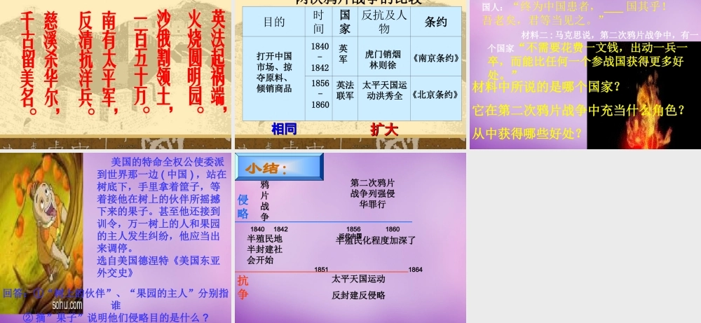 八年级历史上册 2 第二次鸦片战争期间列强侵华罪行课件 新人教版 课件