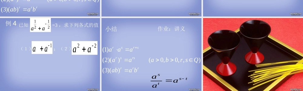 分数指数幂 高一数学指数与指数函数课件[整理七套]苏教版