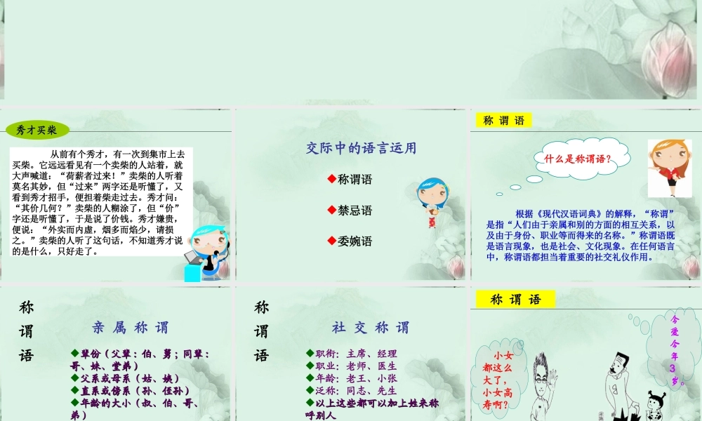 山东省沂水一中高二语文(交际中的语言运用)课件 新人教版 课件