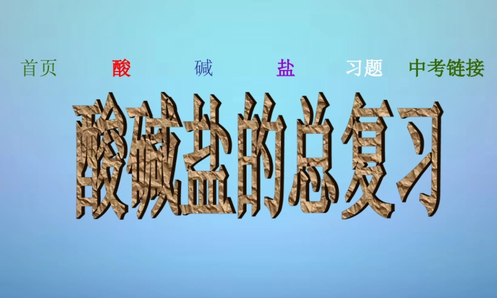 中考化学 酸碱盐复习课件 沪教版 课件