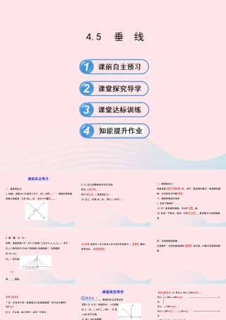 七年级数学下册 第4章 相交线与平行线 4.5垂线习题课件 (新版)湘教版 课件