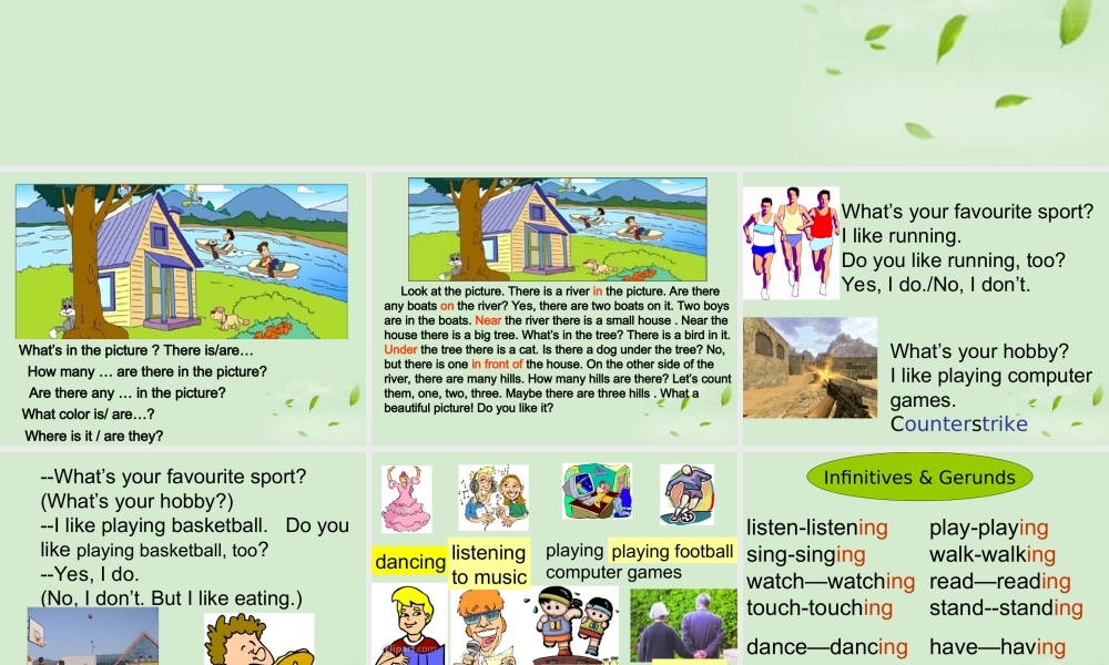 七年级英语上册 预备篇Starter Module 4 Unit 1 I like reading课件 外研版 课件