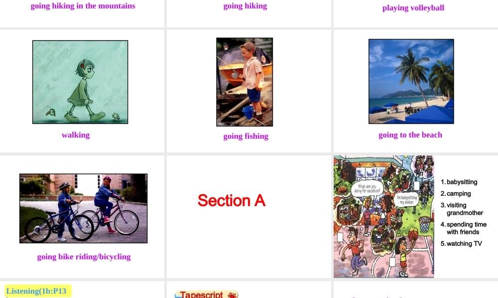 八年级英语上Unit3 SectionA课件6人教版 课件