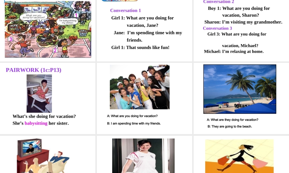 八年级英语上Unit3 SectionA课件6人教版 课件