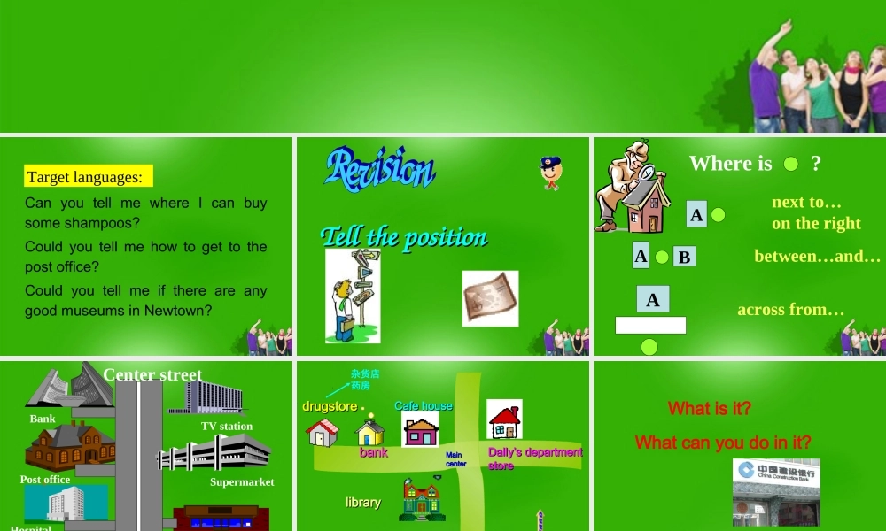 九年级英语 Unit 11 Could you please tell me where the restrooms areSection A 1a-4课件 人教新目标版 课件