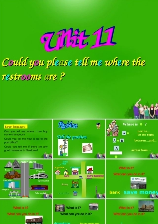 九年级英语 Unit 11 Could you please tell me where the restrooms areSection A 1a-4课件 人教新目标版 课件