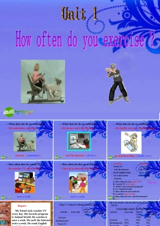 八年级英语上册 unit1 How often do you exercise period 3课件 人教新目标版 课件