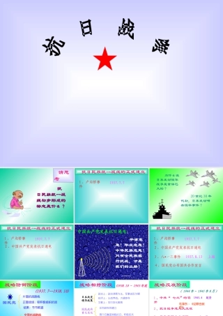 八年级历史上册 抗日战争 ppt 课件