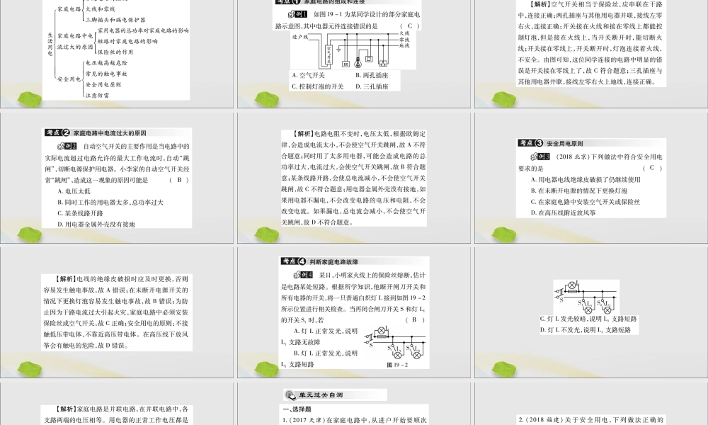 九年级物理全册 第十九章(生活用电)小结与复习课件 (新版)新人教版 课件