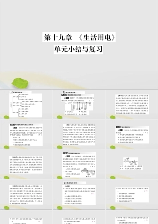 九年级物理全册 第十九章(生活用电)小结与复习课件 (新版)新人教版 课件