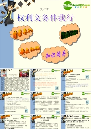 八年级政治权利义务伴我行复习课件人教版 课件