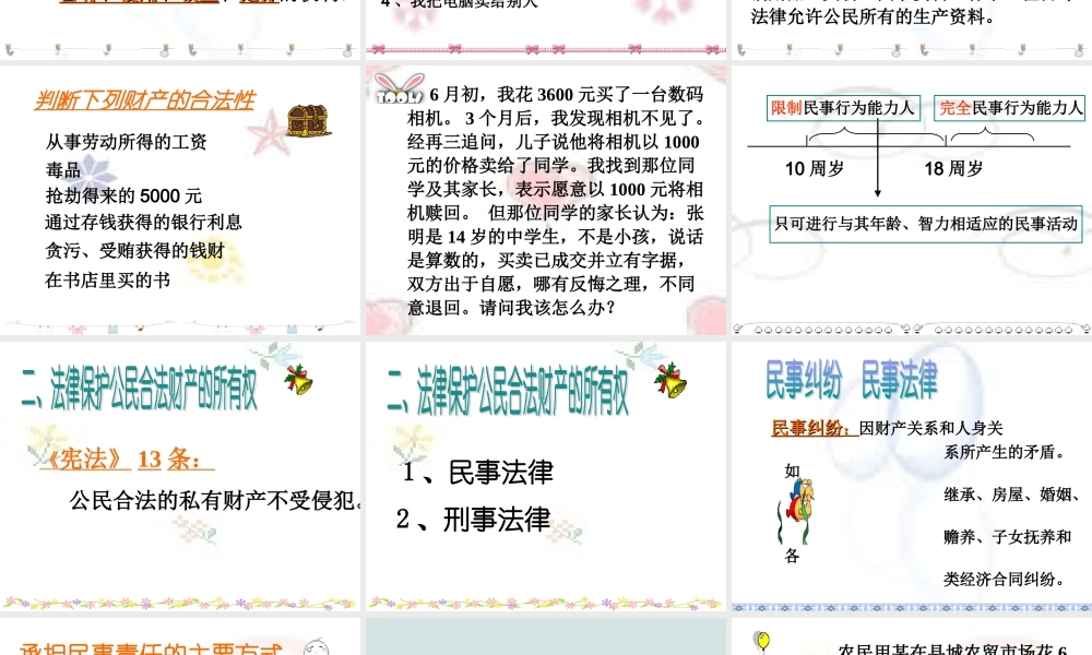 八年级政治下册 拾金不昧课件 人教新课标版 课件