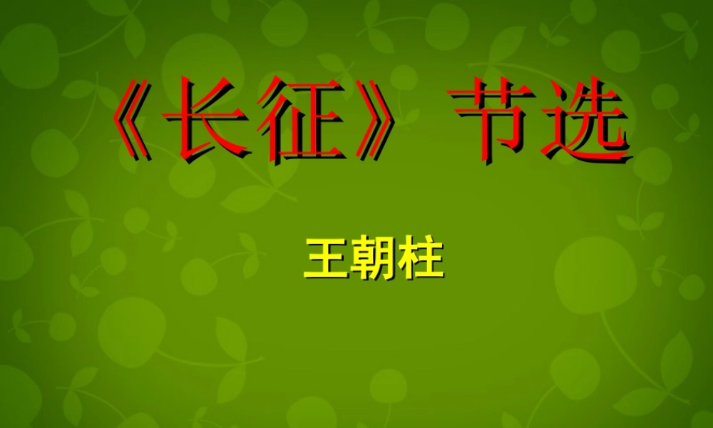 八年级语文上册 5(长征)节选课件 苏教版 课件