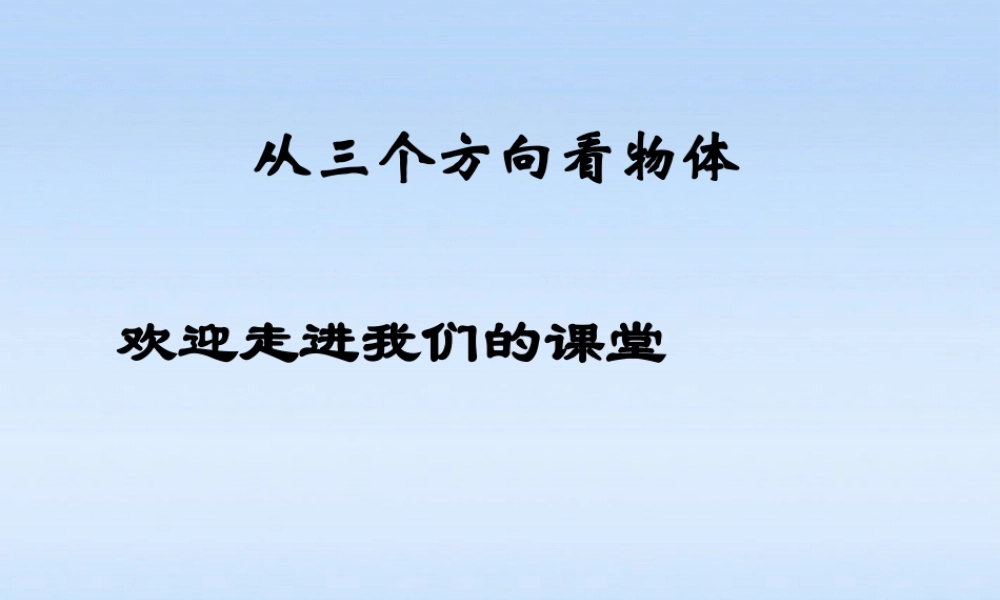 中学七年级数学 (从三个方向看)课件
