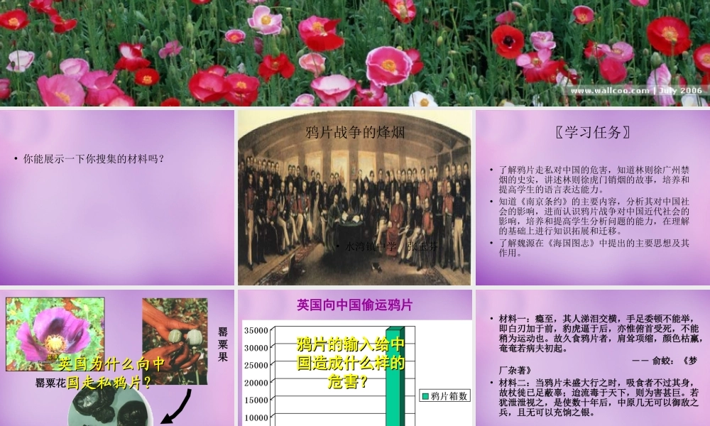 八年级历史上册 第1课 鸦片战争的烽烟课件 北师大版 课件