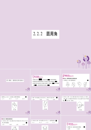 九年级数学下册 第2章 圆 22 圆心角、圆周角 222 第1课时 作业课件 (新版)湘教版 课件