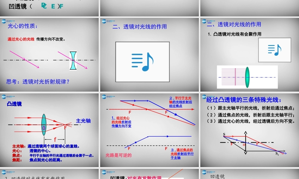 中学八年级物理上册 5.1 透镜课件 (新版)新人教版