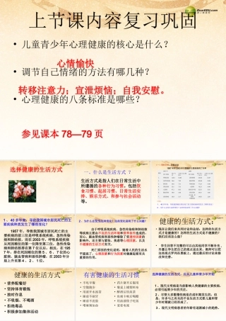 八年级生物下册 第八单元 3.2 选择健康的生活方式应用课件 新人教版 课件