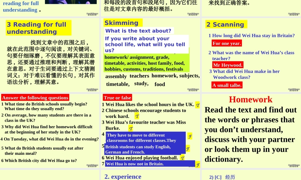 广东地区高一英语Unit1课件 牛津版模块一 课件