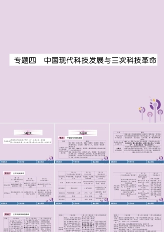 中考历史总复习 第二编 热点专题速查篇 专题4 中国现代科技发展与三次科技革命(精讲)课件