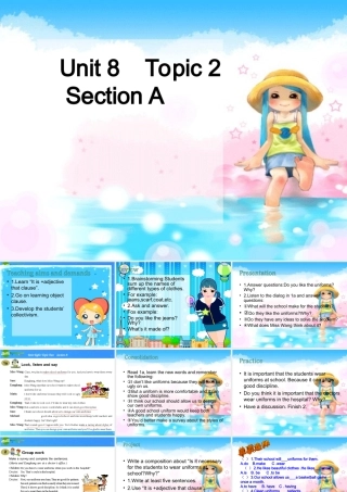 八年级英语下册 Unit8 Beautiful Clothes Topic 2 Section A课件 仁爱版 课件