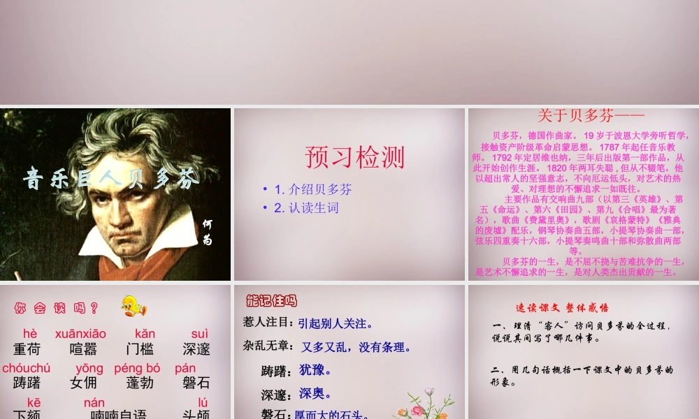 中学七年级语文下册 13 音乐巨人贝多芬课件 新人教版 课件