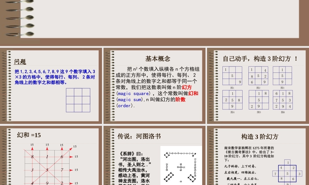 上学期新生辅导课件 幻方探秘 课件