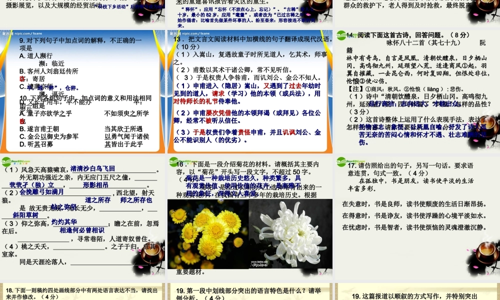 山东直面高考 新人教版 课件